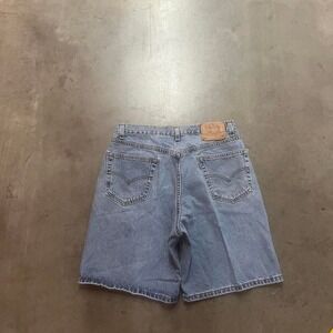 Vintage Levi's blue men's jorts‎ baggy skater light wash USA made paper tag